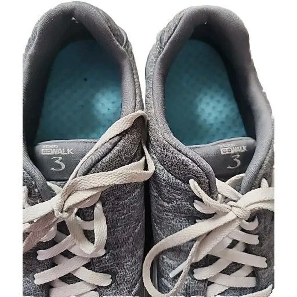 Skechers Gray Lightweight Memory Foam Sneakers Size 9.5